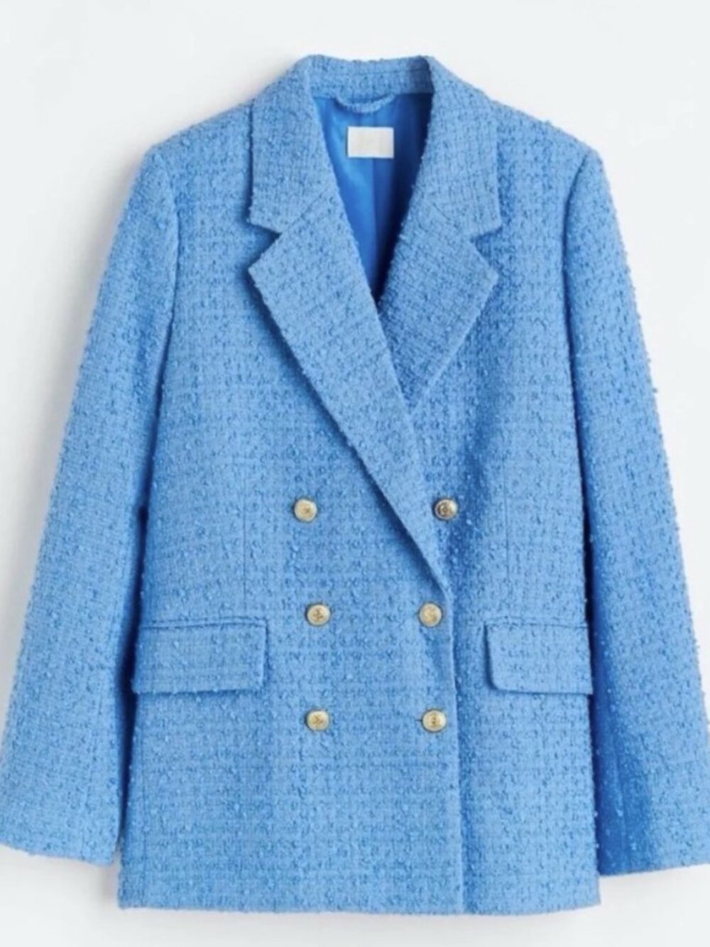 H&M NWT Matching Blazer and Skirt Set Blue Tweed - Size XS/2